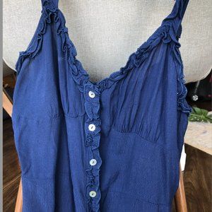 Wilfred Aritzia Lealia Ruffle Midi Dress in BLUE size 0